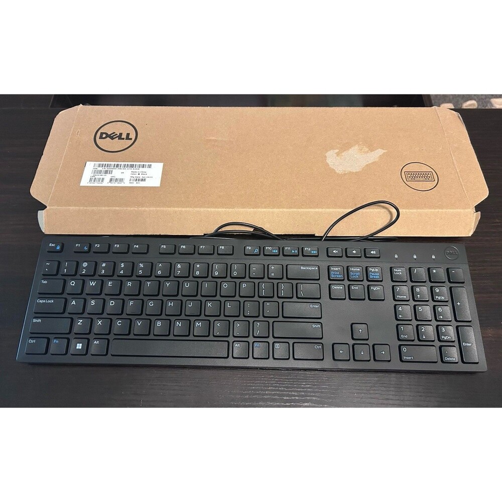 Dell KB216 Wired USB Keyboard KB216-BK-US Black Full Size OEM Open Box